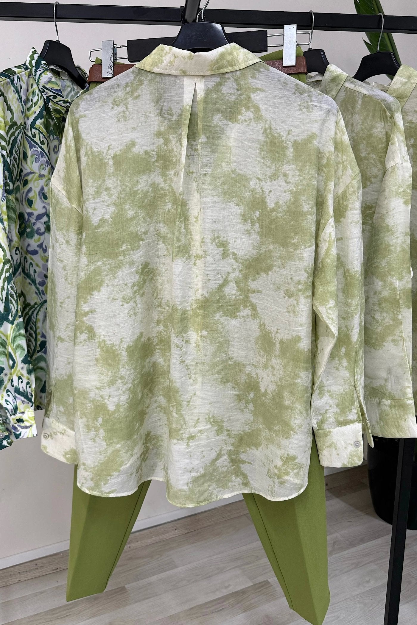 Vegles Green Tie-Dye Over-Size Shirt