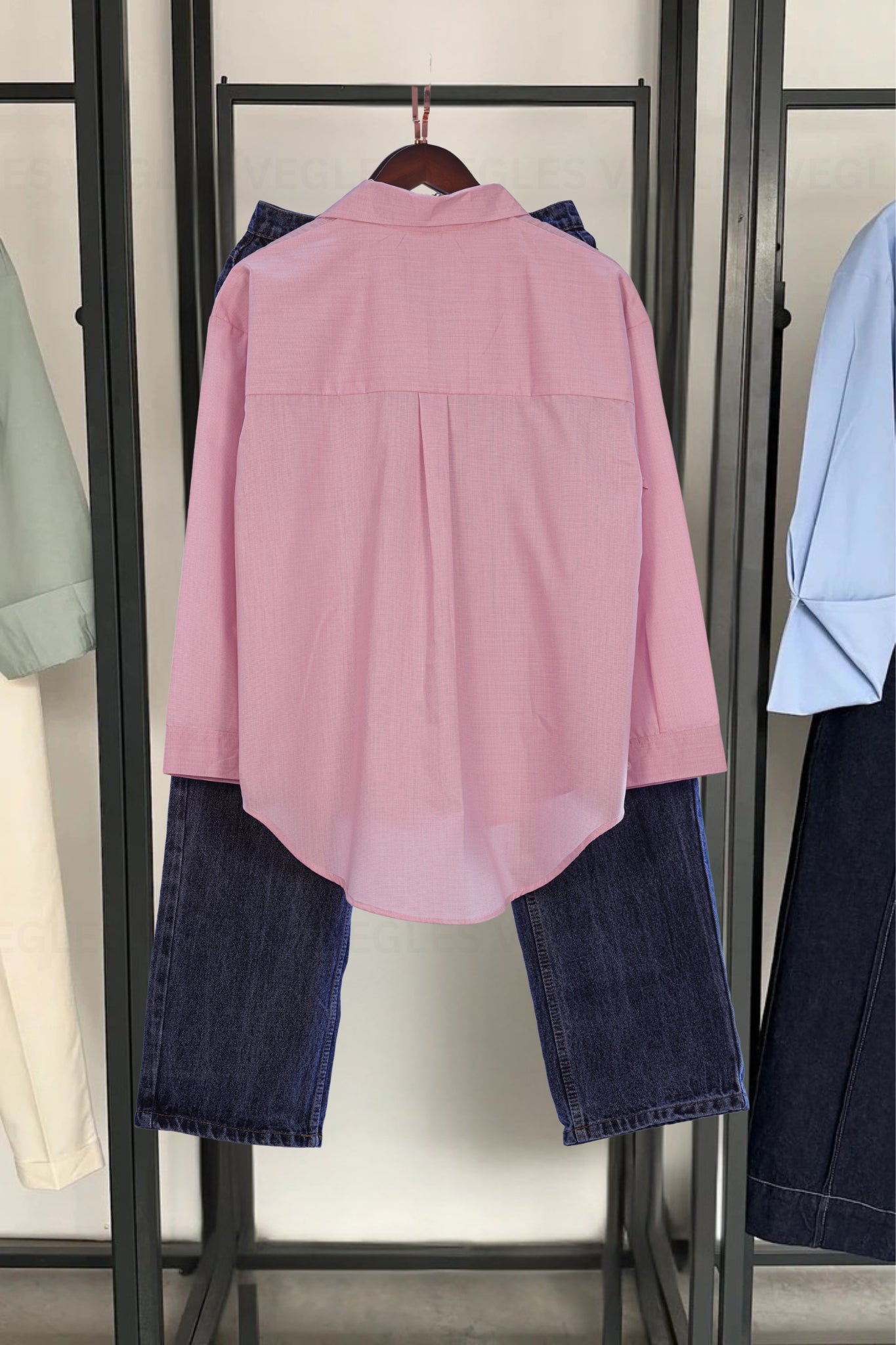 Vegles Women's Over-Size Shirt in Viscose Cotton