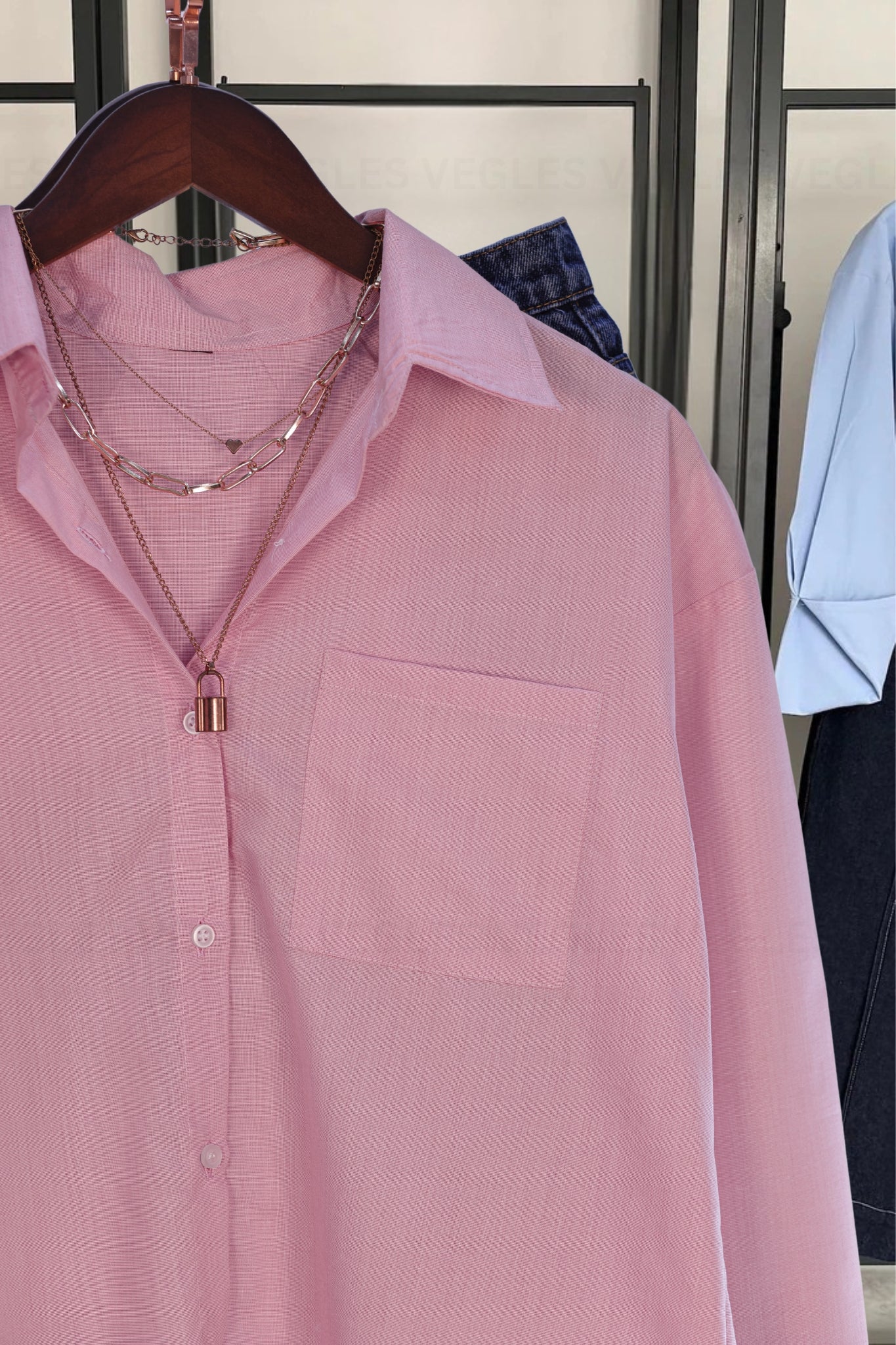 Vegles Women's Over-Size Shirt in Viscose Cotton