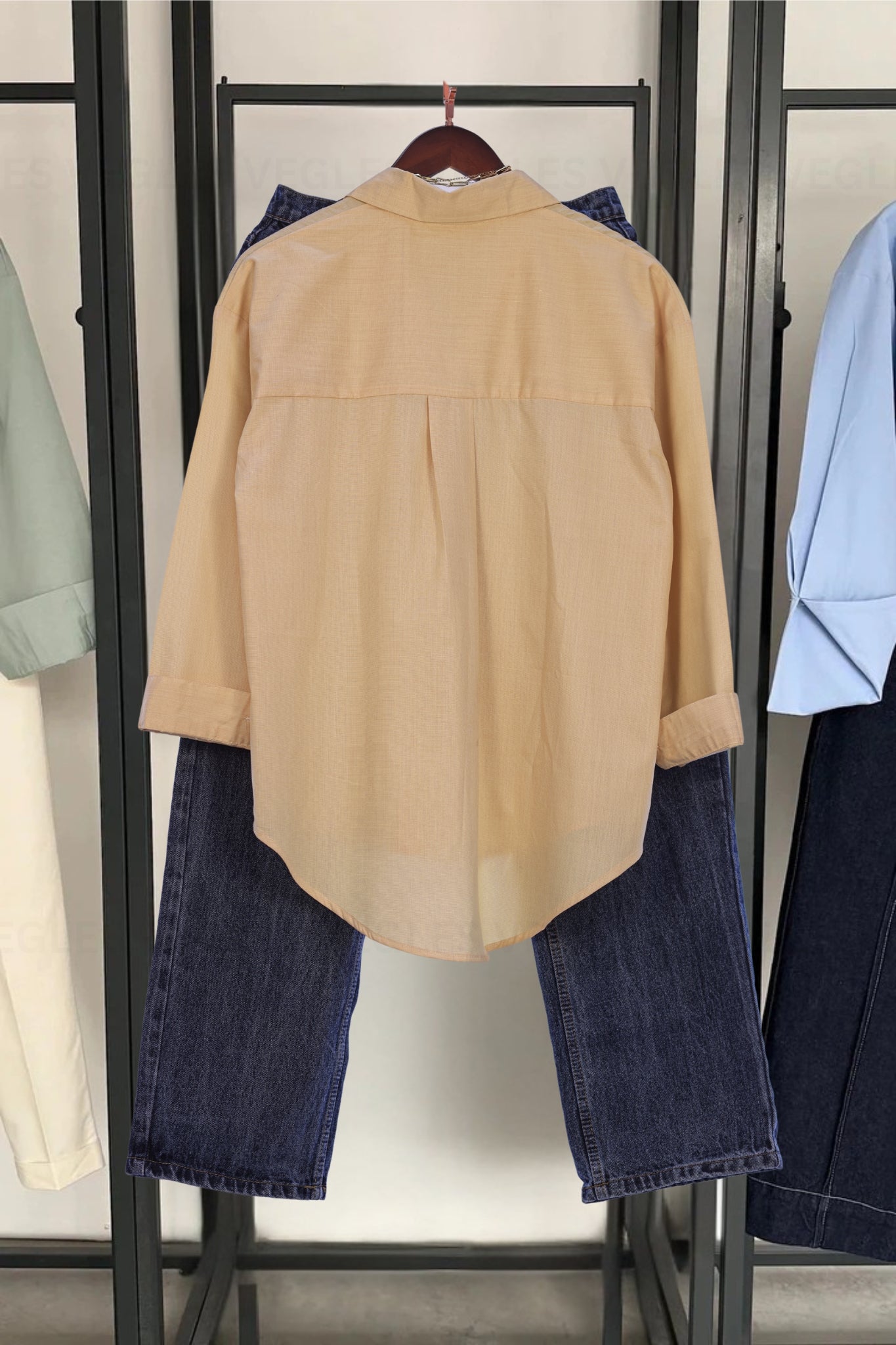 Vegles Women's Over-Size Shirt in Viscose Cotton