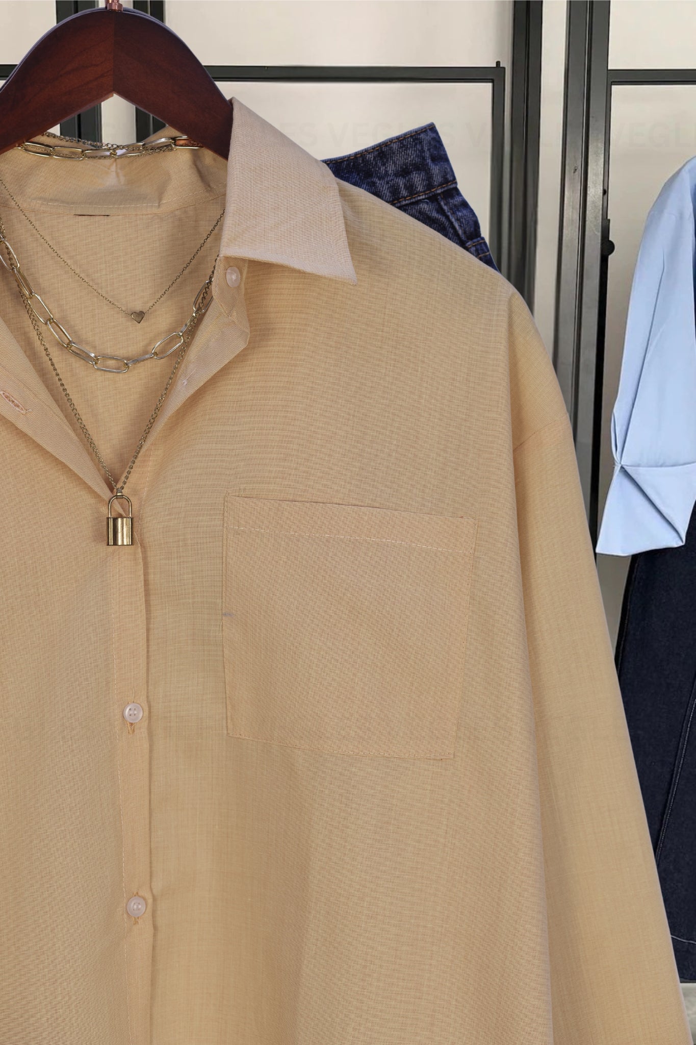 Vegles Women's Over-Size Shirt in Viscose Cotton