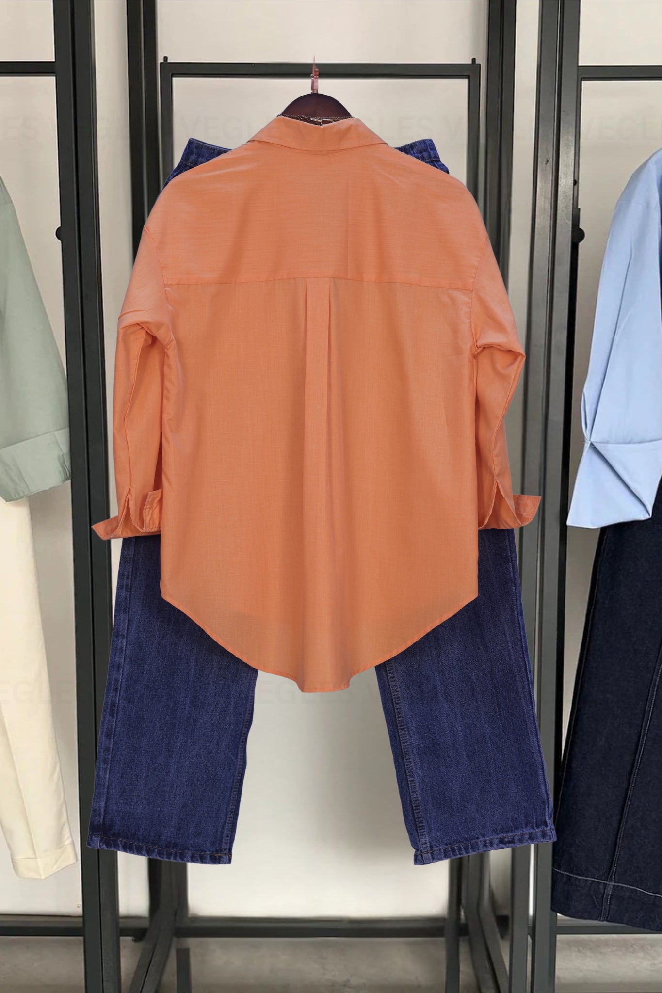 Vegles Women's Over-Size Shirt in Viscose Cotton