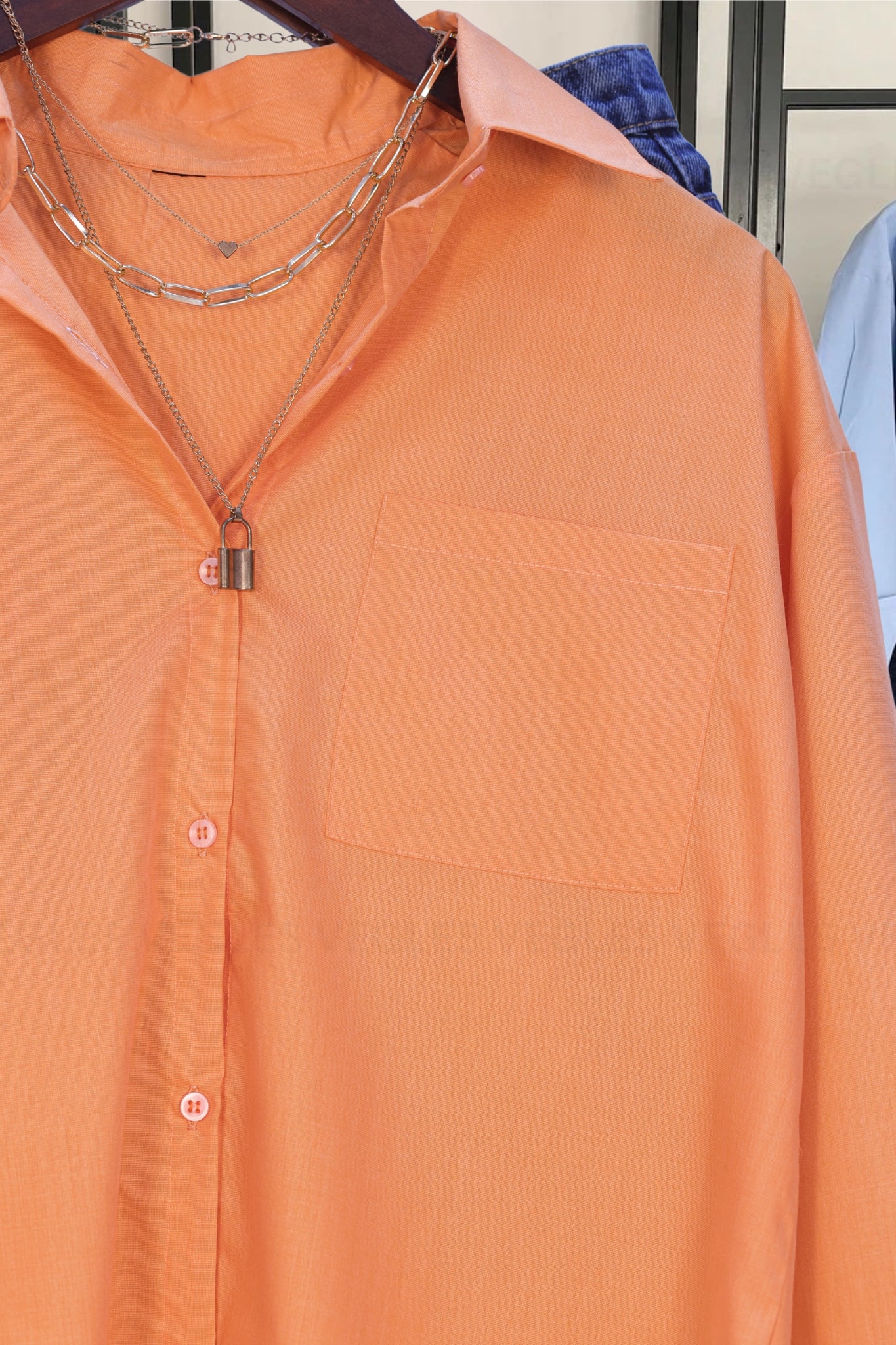 Vegles Women's Over-Size Shirt in Viscose Cotton