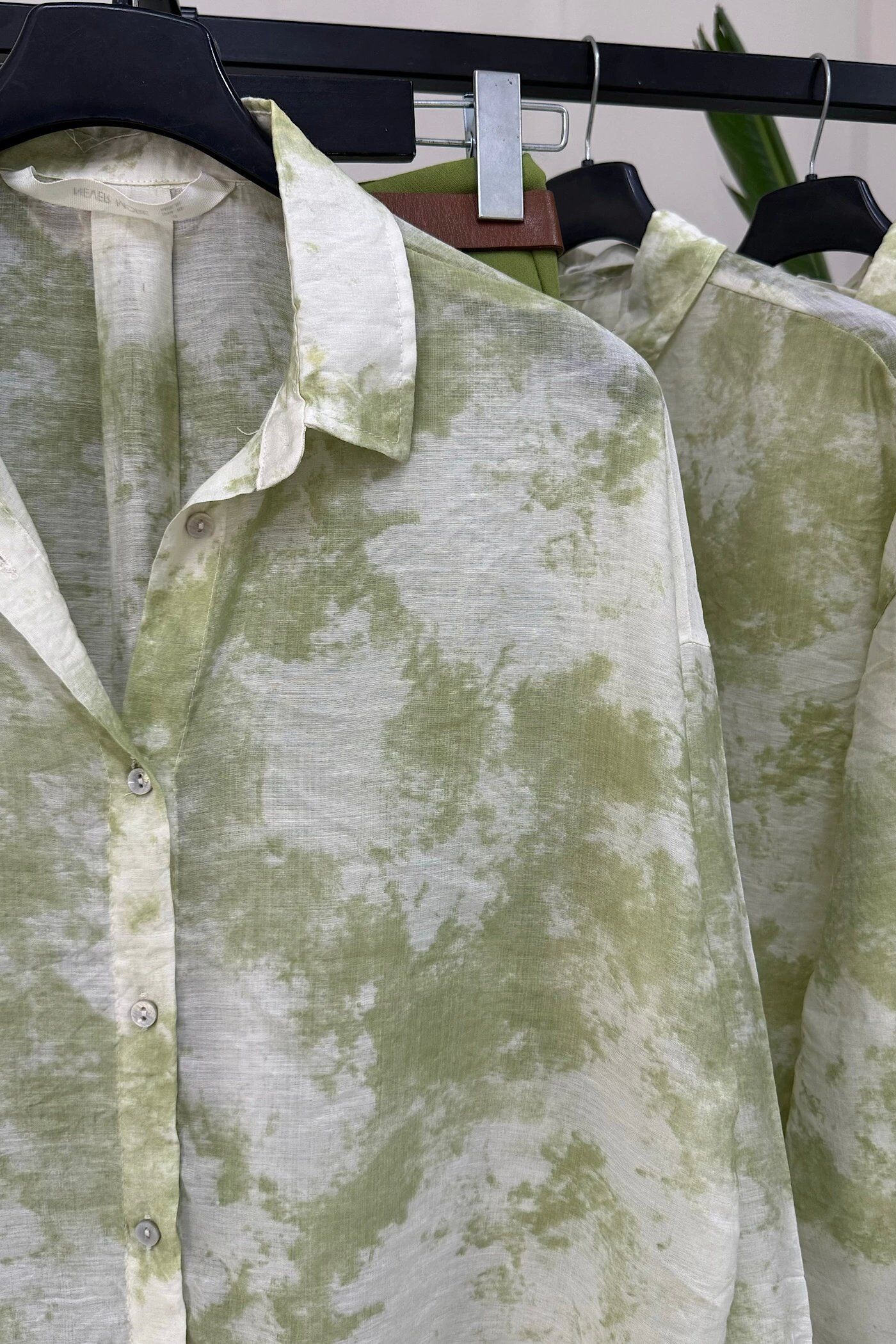 Vegles Green Tie-Dye Over-Size Shirt