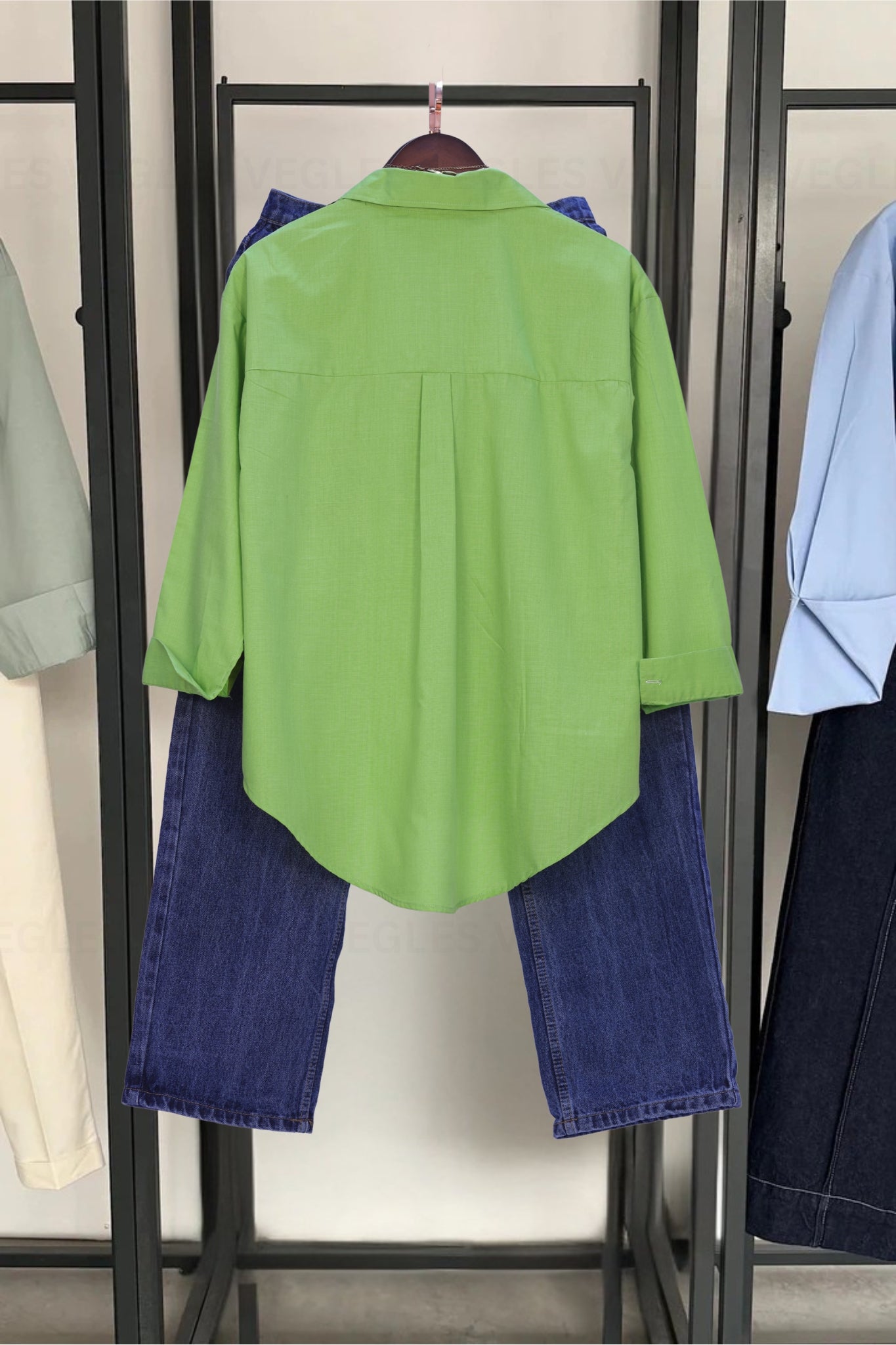 Vegles Women's Over-Size Shirt in Viscose Cotton