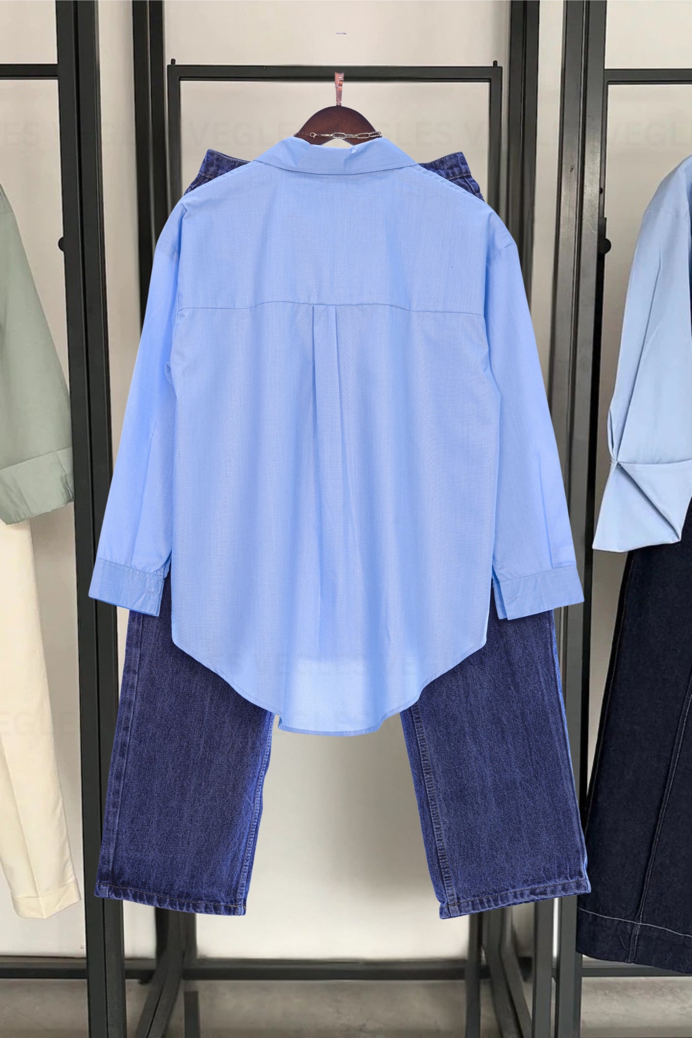 Vegles Women's Over-Size Shirt in Viscose Cotton