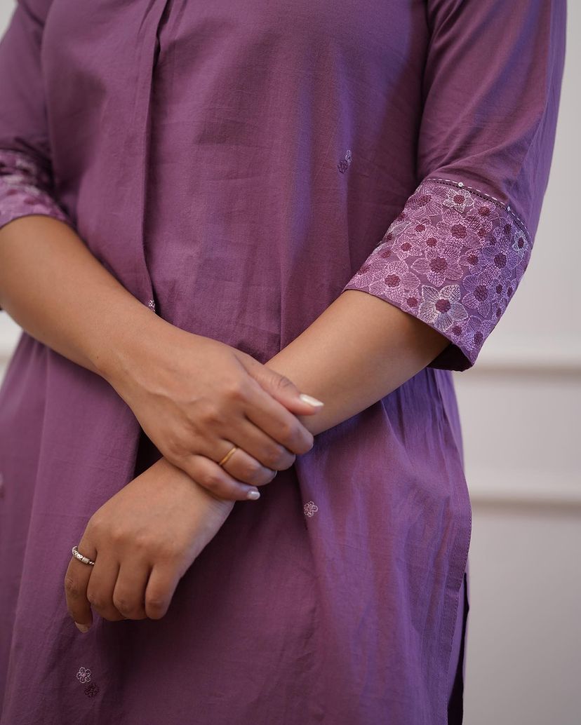 Embroidery Work Kurti and Pant Set
