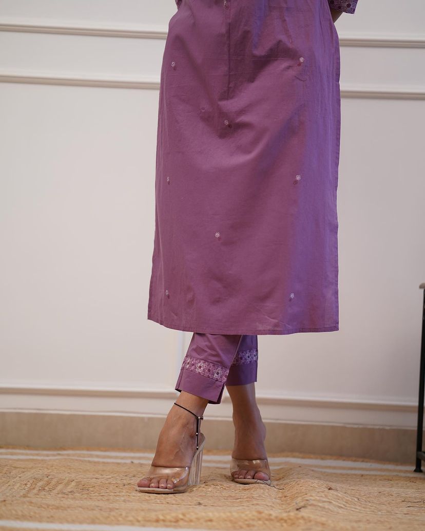 Embroidery Work Kurti and Pant Set