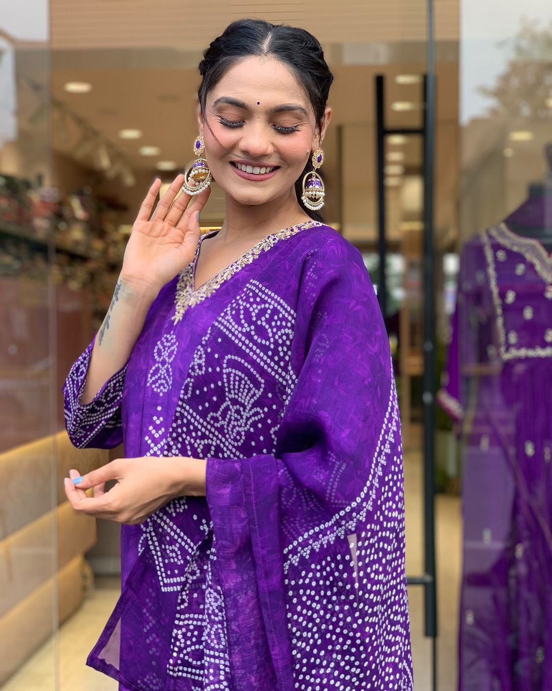 Vegles Embroidery Work Kurti and Pant Set