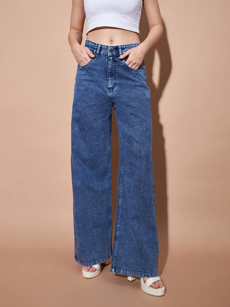 Vegles Light Wash Cargo Denim Pants