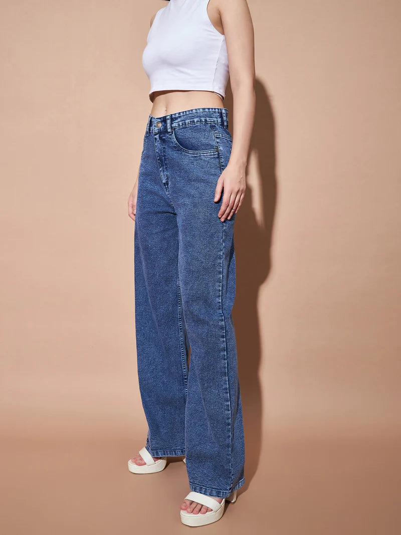 Vegles Light Wash Cargo Denim Pants