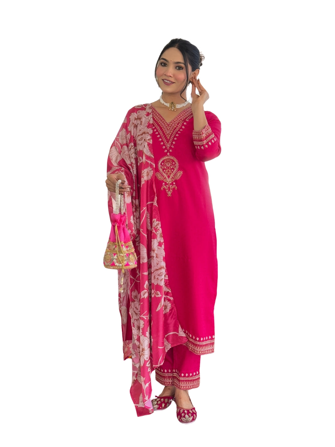 Vegles Embroidered Lightweight Ethnic Wear Kurti set