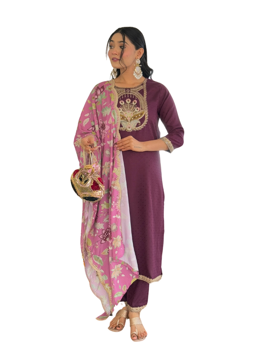 Vegles Embroidered Lightweight Ethnic Wear Kurti set