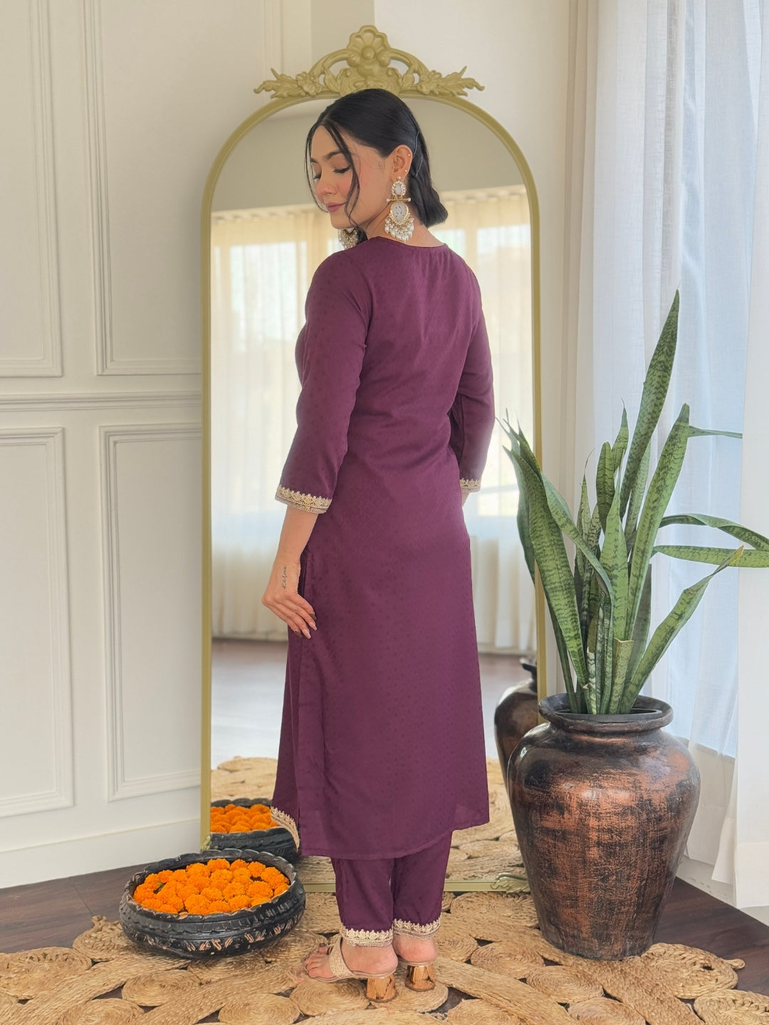 Vegles Embroidered Lightweight Ethnic Wear Kurti set