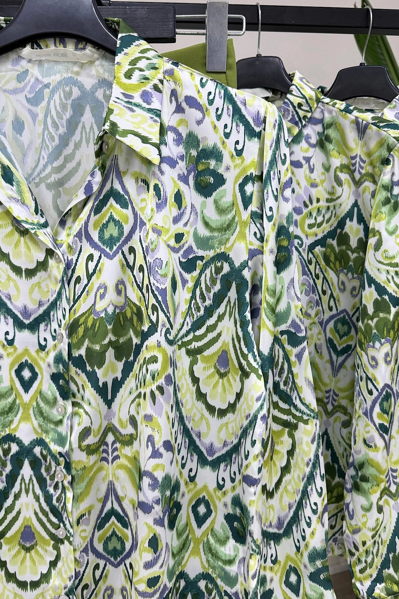 Vegles Green Print Over-Size Shirt