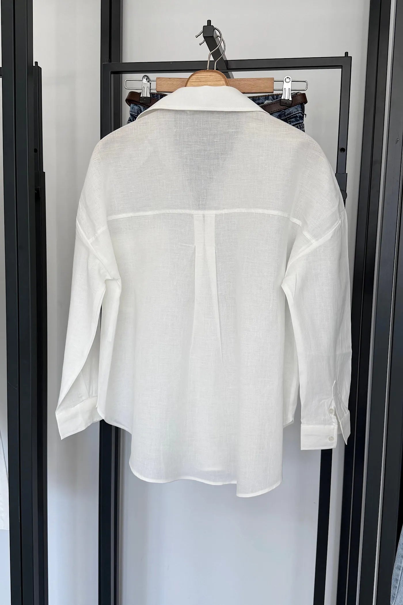 Vegles Linen Over-Size Shirt -Off-White