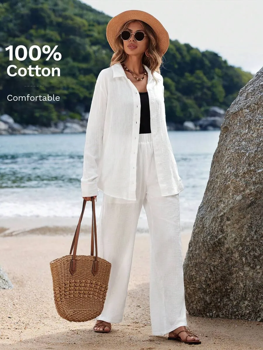Vegles-Coastal Breeze White-3 piece Co-ord Set