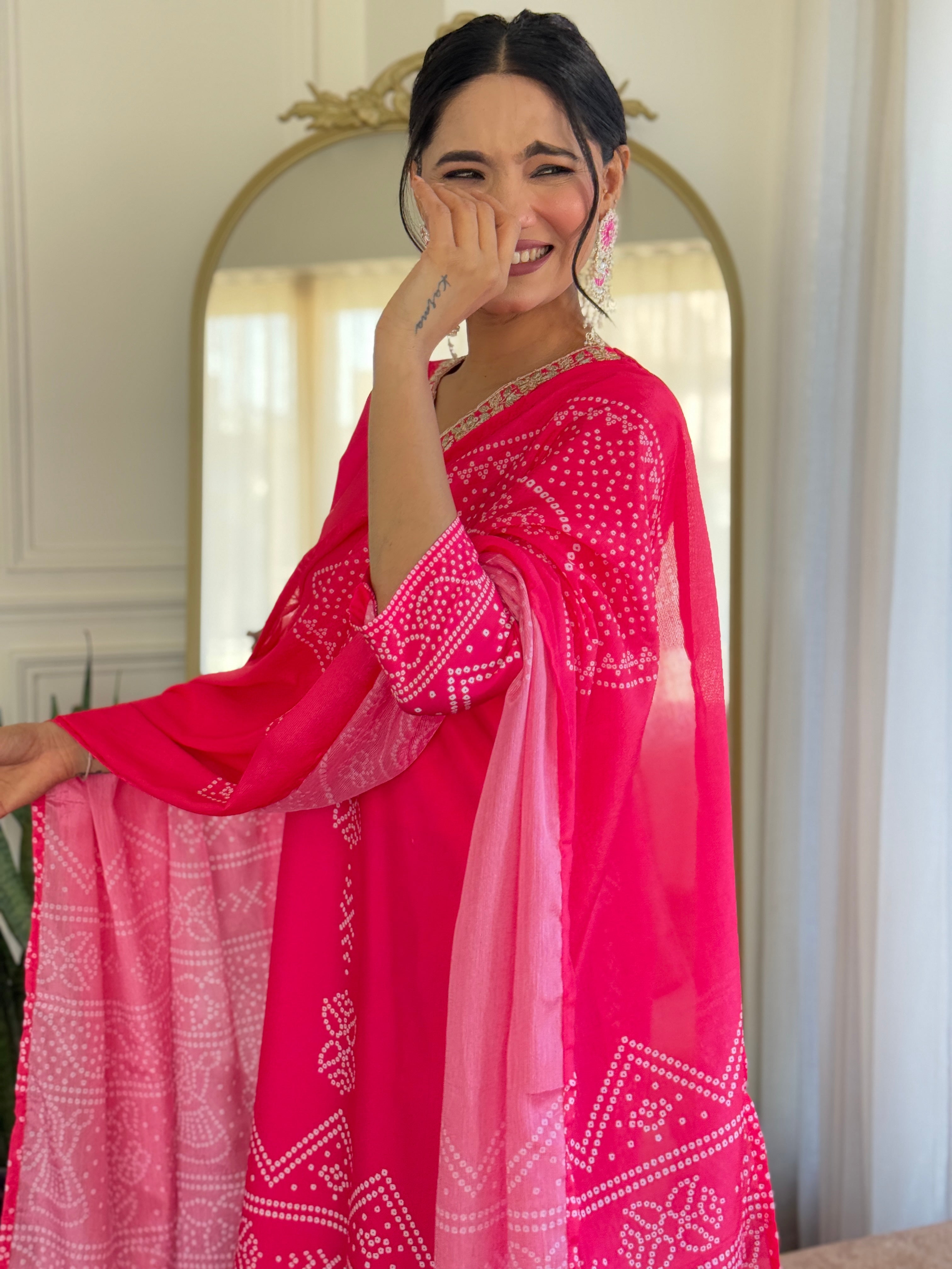 Vegles Embroidery Work Kurti and Pant Set