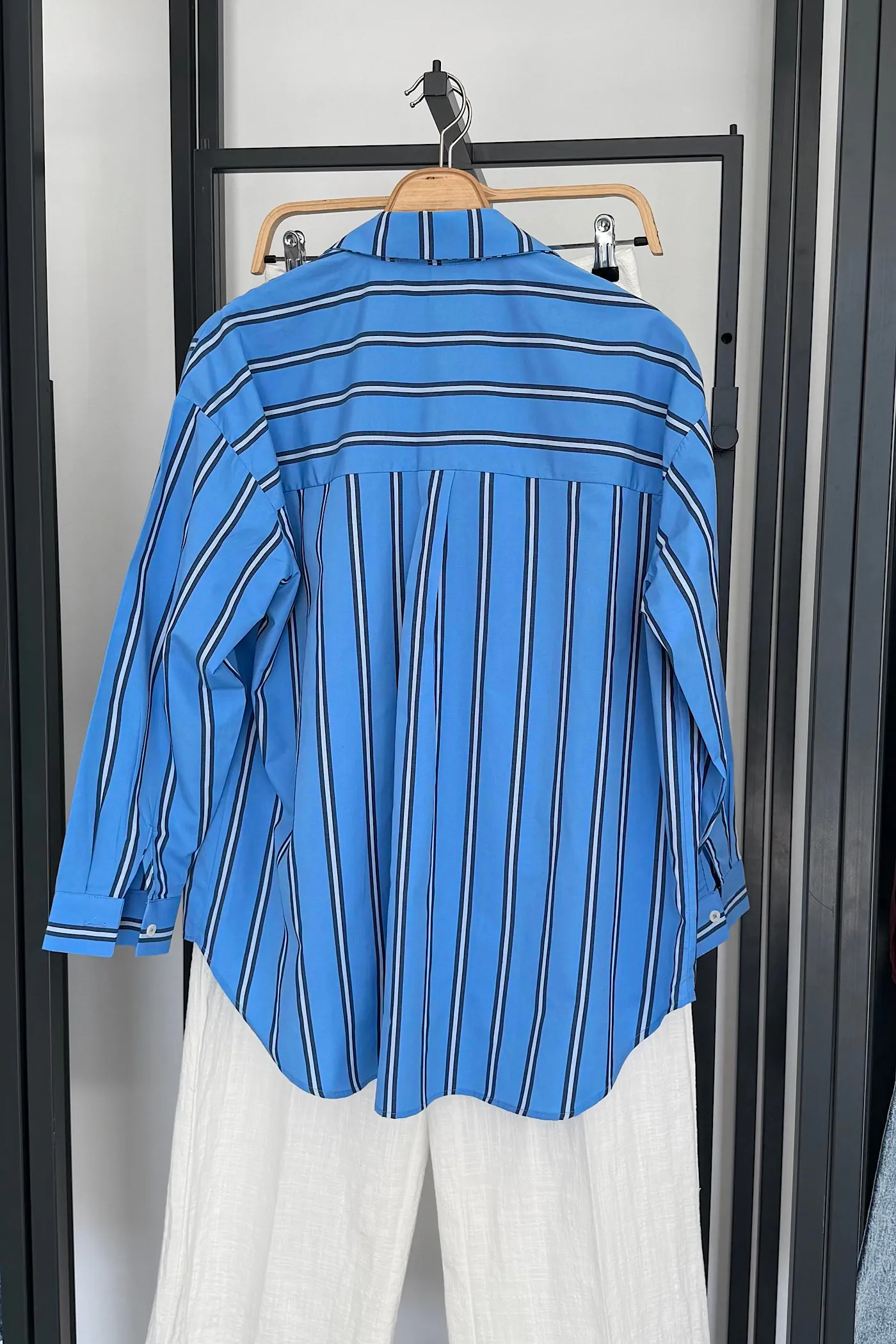 Vegles Premium Striped Over-Size Shirt - Blue & Navy